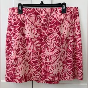 EUC RipSkirt Pink Aloha Berry Tropical  Lightweight Travel Ready Wrap Skirt, XL